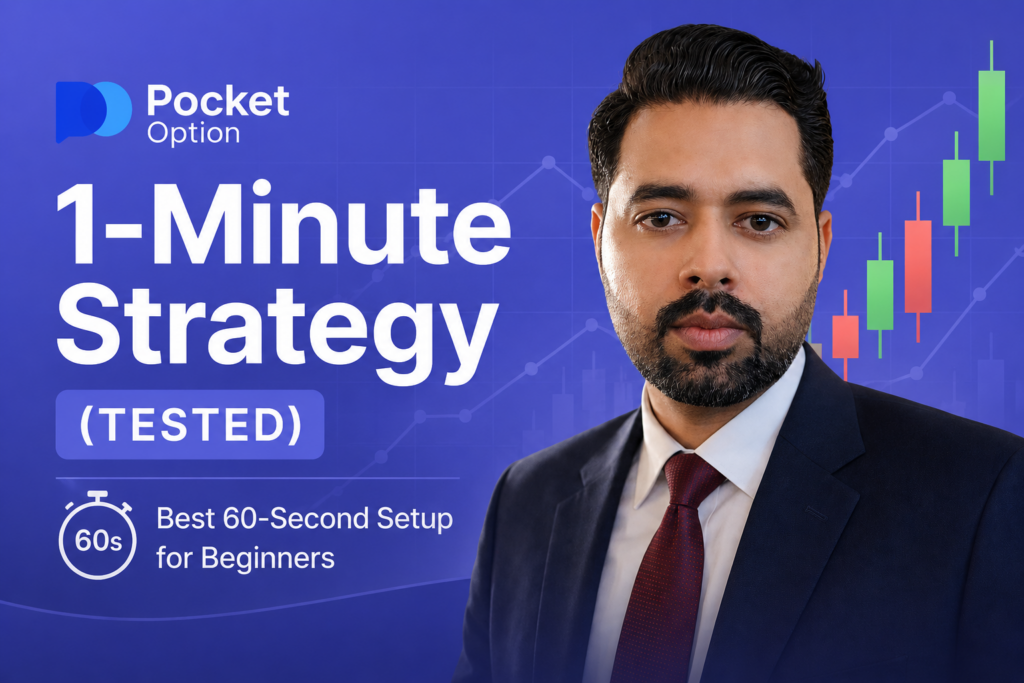Pocket Option 1minutová strategie (testováno): Nejlepší 60sekundové nastavení pro začátečníky